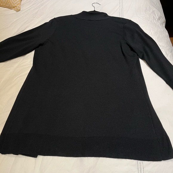 Black open cardigan with button sleeves - Picture 4 of 6